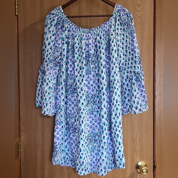 Lilly Pulitzer Nevie Toe In Off The Shoulder Dress - Picture 2 of 10